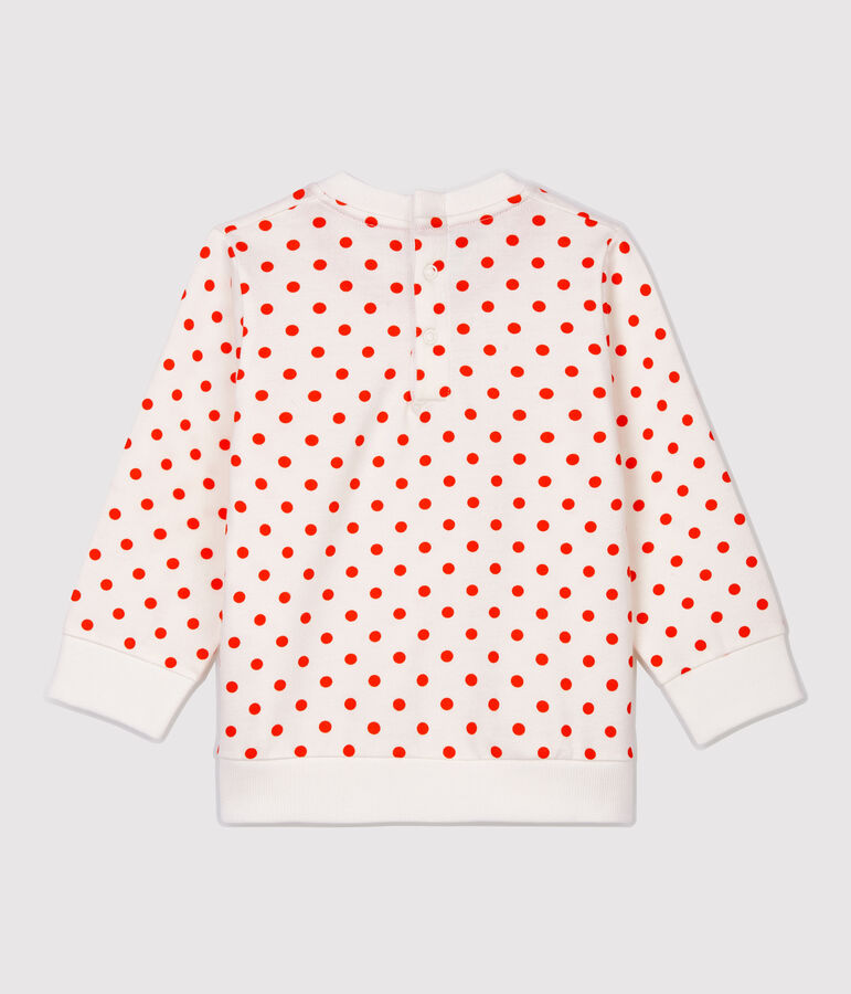 Babies' Fleece Sweatshirt white/orange