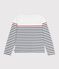 Women's cotton Breton T-shirt top white/multicolor