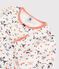 Girls' Paris Print Organic Cotton Pyjamas MARSHMALLOW white/MULTICO white