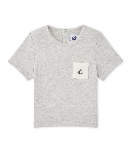 Baby boy's plain T-shirt BELUGA CHINE grey