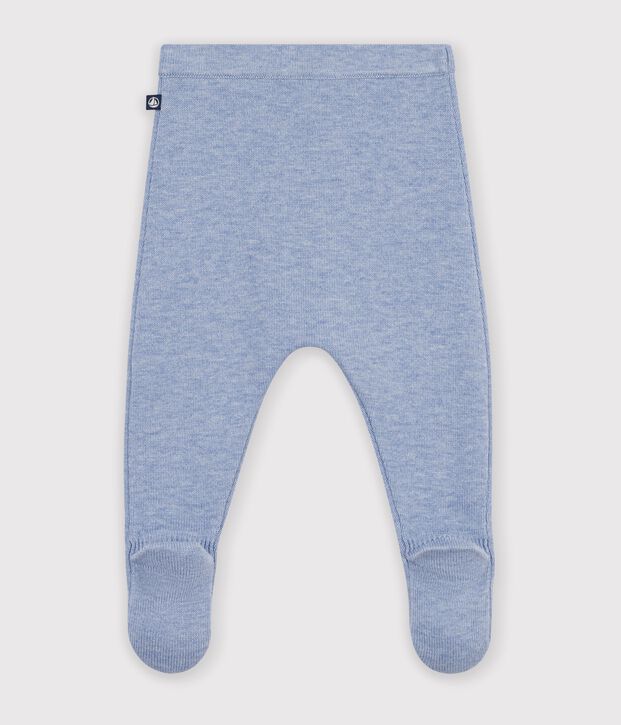 Pantalon b&eacute;b&eacute; en tricot laine et coton uni POLAIRE