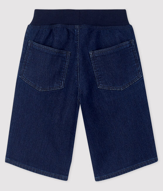Boys' Denim Bermuda Shorts DENIM BLEU FONCE blue