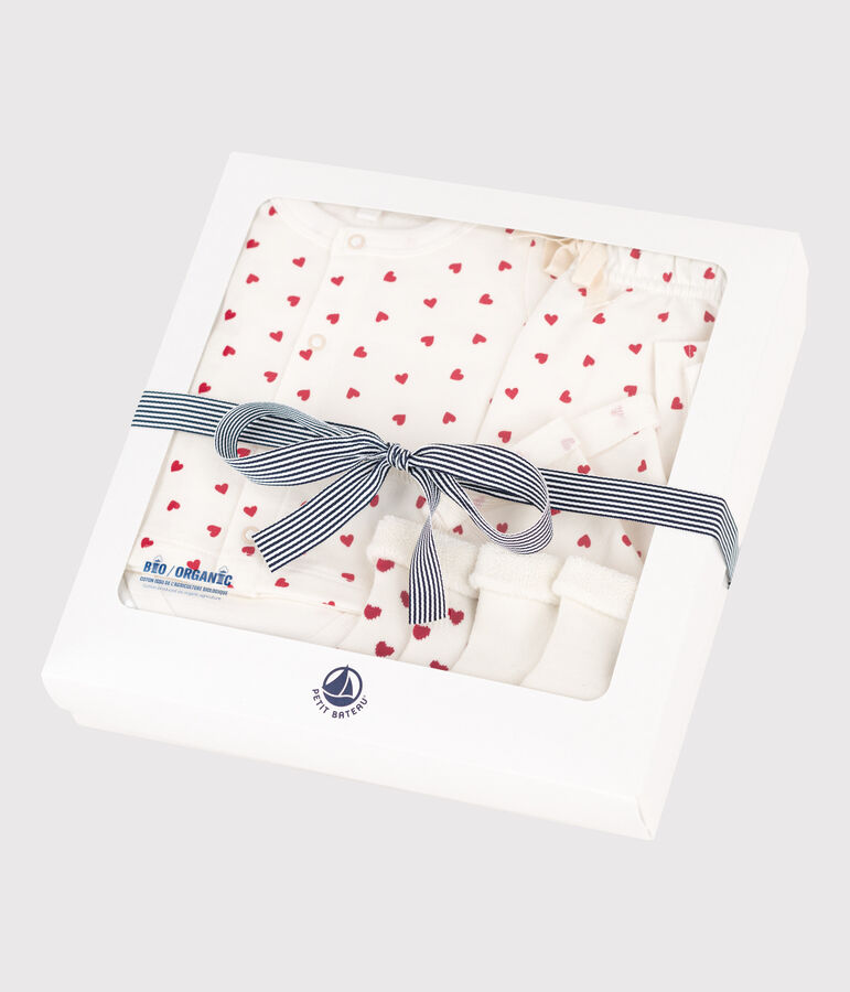 Newborn Baby Mini Heart Patterned Gift Set multicolor