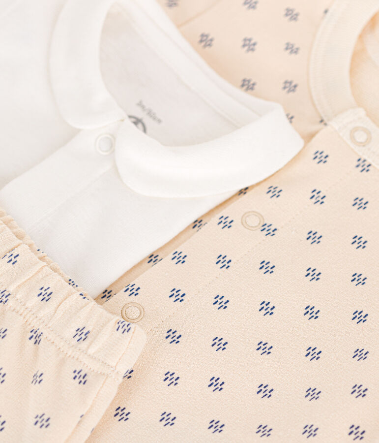 Babies' Lightweight Fleece Outfit - 3-Piece Set AVALANCHE blue/BEACH