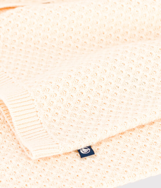 Girls' Cotton Cardigan AVALANCHE Ecru