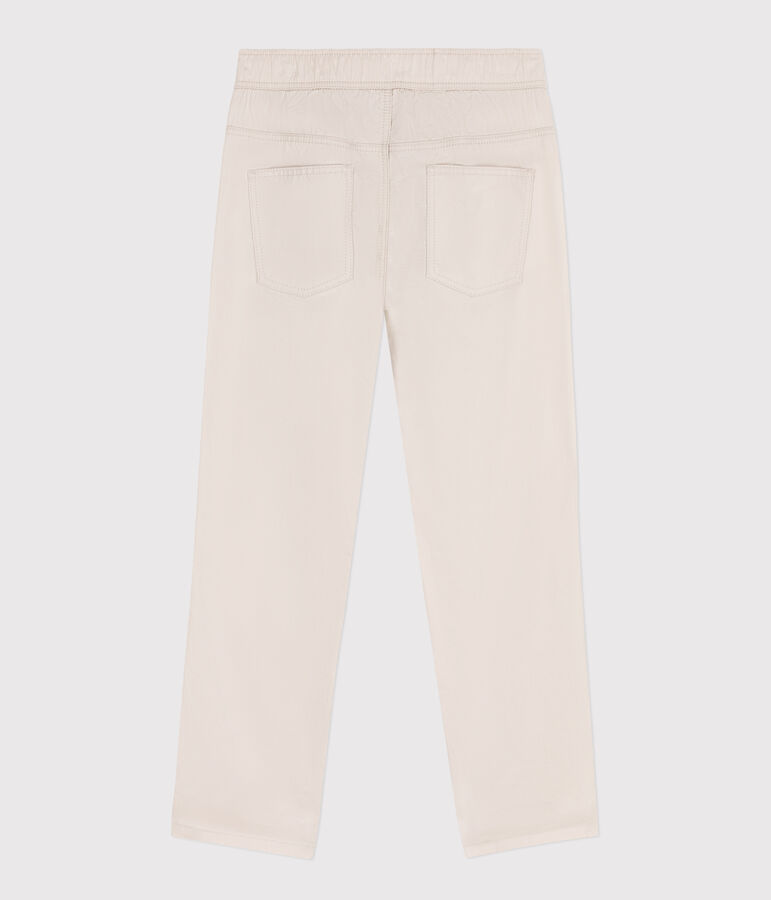 Boys' Regular Cotton Serge Trousers beige