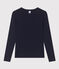 Women's Iconic Cotton Round Neck T-Shirt SMOKING blue