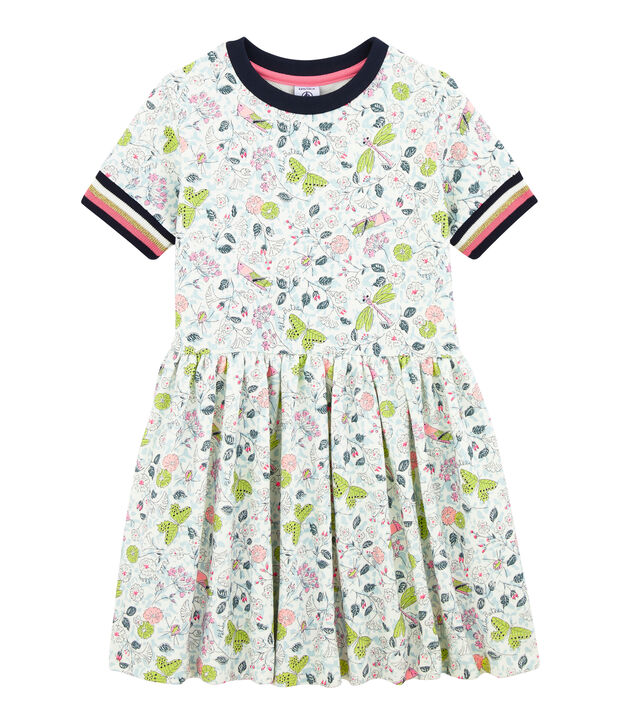 Girls' Dress white/multicolor