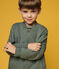 Boys' Tube Knit Baseball Jacket Style Cardigan VALLEE green