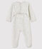 Babies' Marled Grey Velour Sleepsuit BELUGA CHINE grey