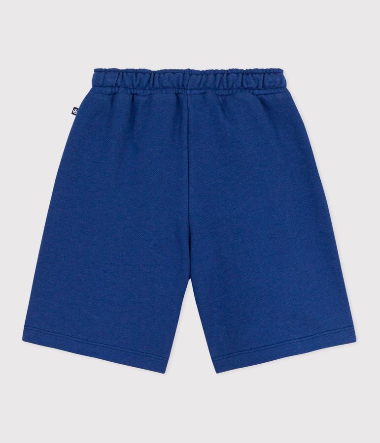 Children's Bermuda shorts in plain cotton blue