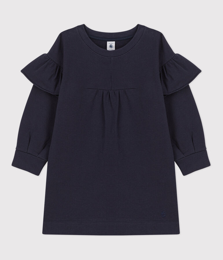 Girls' Long-Sleeved Fleece Dress blue