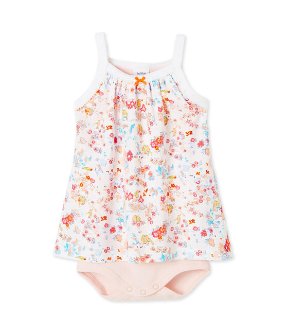 Body robe bébé fille à bretelles ECUME white/CUPCAKE pink/MULTICO