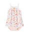 Body robe bébé fille à bretelles ECUME white/CUPCAKE pink/MULTICO