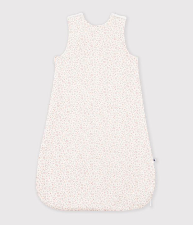 Babies' 1.5 TOG flower-print cotton sleeping bag white/multicolor