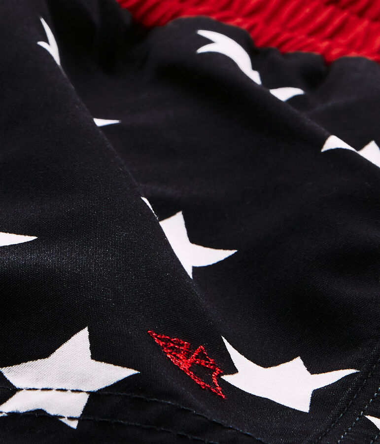 Baby boys' printed beach shorts SMOKING blue/MARSHMALLOW white