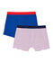 Pack of 2 teenage boy's boxers in stretch jersey . white