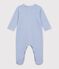 Babies' pinstriped cotton pyjama suit blue/white