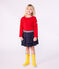 Children's plain cotton skirt SMOKING blue