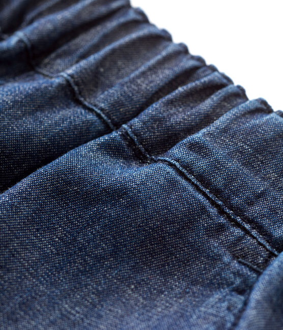 Babies' Organic Light Denim Shorts DENIM blue