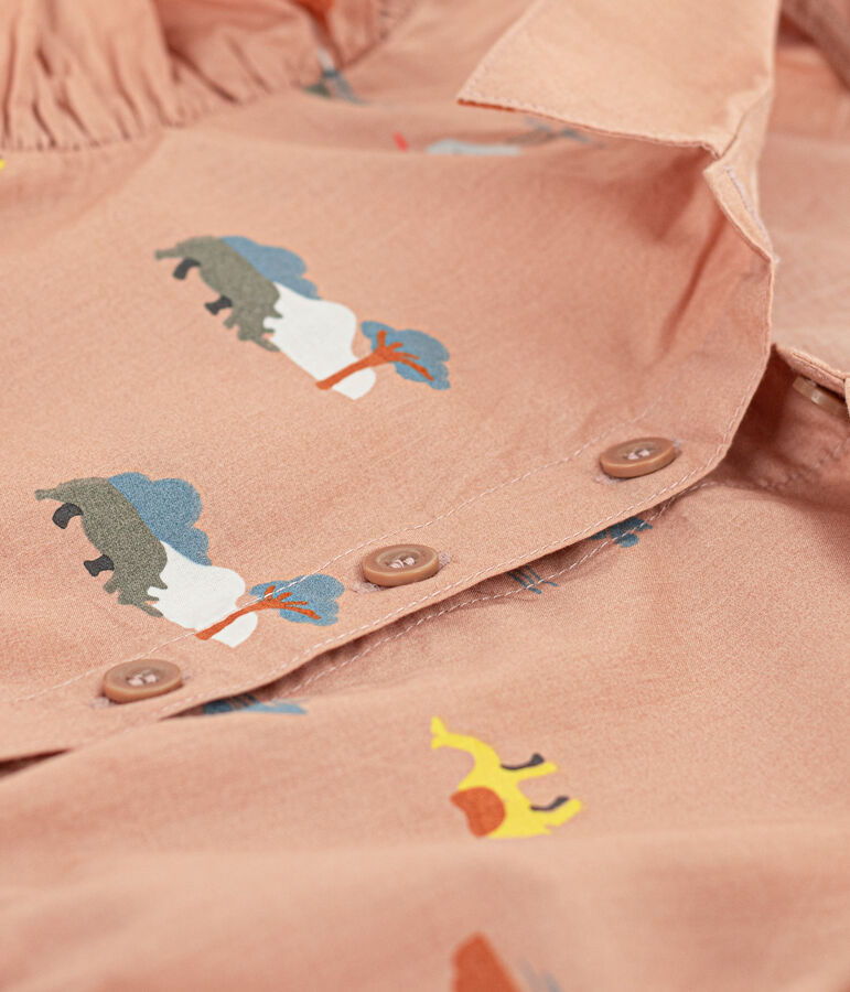 Girls' Sleeveless Poplin Dress VINTAGE /MULTICO