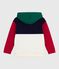 Children's colourblock cotton hoodie SOIR blue/MULTICO