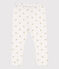 Babies' Cotton Floral Print Leggings MARSHMALLOW white/GRIS grey