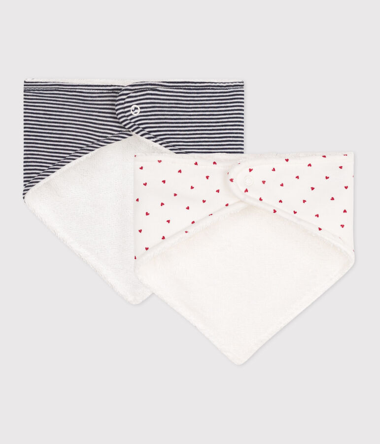 Babies' cotton bandana bibs - 2-Pack multicolor