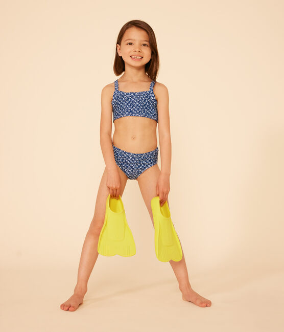 Girls' Two-Piece Printed Swimsuit INCOGNITO /MARSHMALLOW