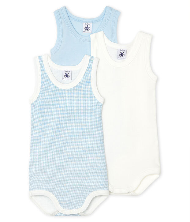 Unisex Baby's Sleeveless Bodysuit - 3-Piece Set multicolor