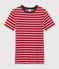 Women's iconic round neck T-shirt TERKUIT red/MARSHMALLOW white