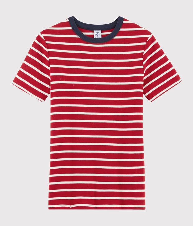 Women's iconic round neck T-shirt red/white