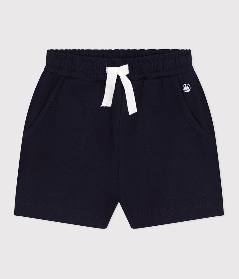 Children's plain cotton shorts blue