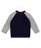 Baby boy's wool and cotton knit sweater SMOKING blue/SUBWAY grey