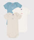 Short-Sleeved 130 Ans Cotton Bodysuits - 3-Pack