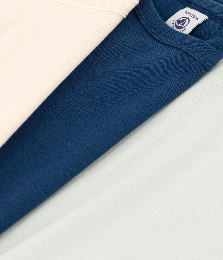 Boys' Long-Sleeved Cotton T-Shirts - 3-Pack multicolor