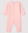 Baby Girls' Footless Padded Ribbed Sleepsuit MINOIS pink/MARSHMALLOW white