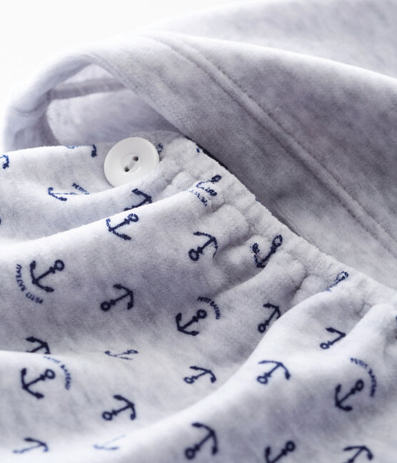 Baby boy's pyjamas POUSSIERE grey/MULTICO white