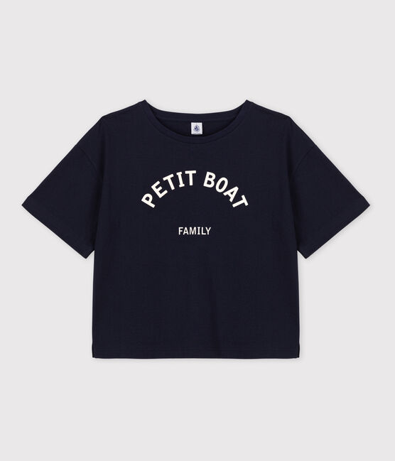 Women's Boxy Cotton T-Shirt SMOKING blue