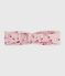 Babies' hairband in floral-print poplin JOLI pink/MULTICO white