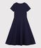 Women's long cotton dress blue