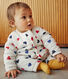 Babies' padded cotton jumpsuit