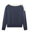 Women's Long-Sleeved Sweatshirt SMOKING blue/COQUILLE beige