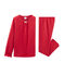 Girls' Tube Knit and Rib Knit Pyjamas TERKUIT red/OR yellow