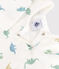 Babies' dinosaur pattern cotton pyjamas white/multicolor