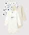 Starry Long-Sleeved Cotton Bodysuits - 3-Pack variante 1