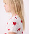Girls' Heart Patterned Cotton Short Pyjamas MARSHMALLOW white/TERKUIT red