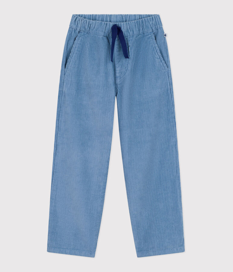 Children's plain corduroy trousers blue