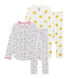 Girls' Ribbed Pyjamas - 2-Piece Set