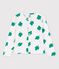 Girls' Printed Fleece Cardigan MARSHMALLOW white/GAZON green